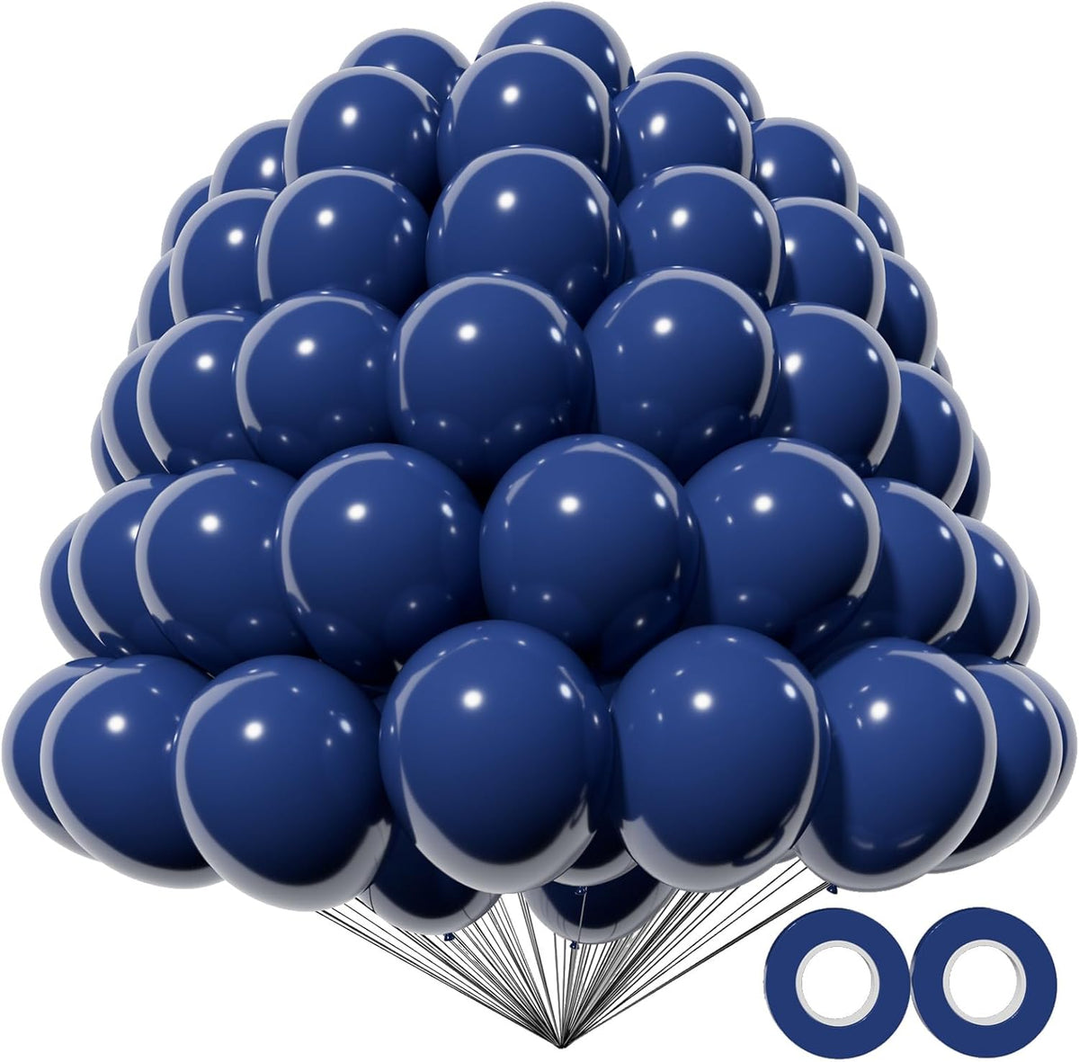 KAWKALSH 200pcs Navy Blue Balloons 5 Inch, Small Mini Latex Balloons for Party Birthday Baby Shower