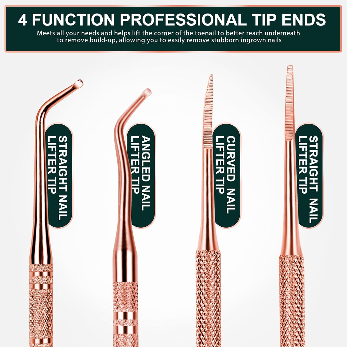 Teenitor Ingrown Toenail Tool, Toenail File and Lifters, Professional Surgical Safe Ingrown Toenail