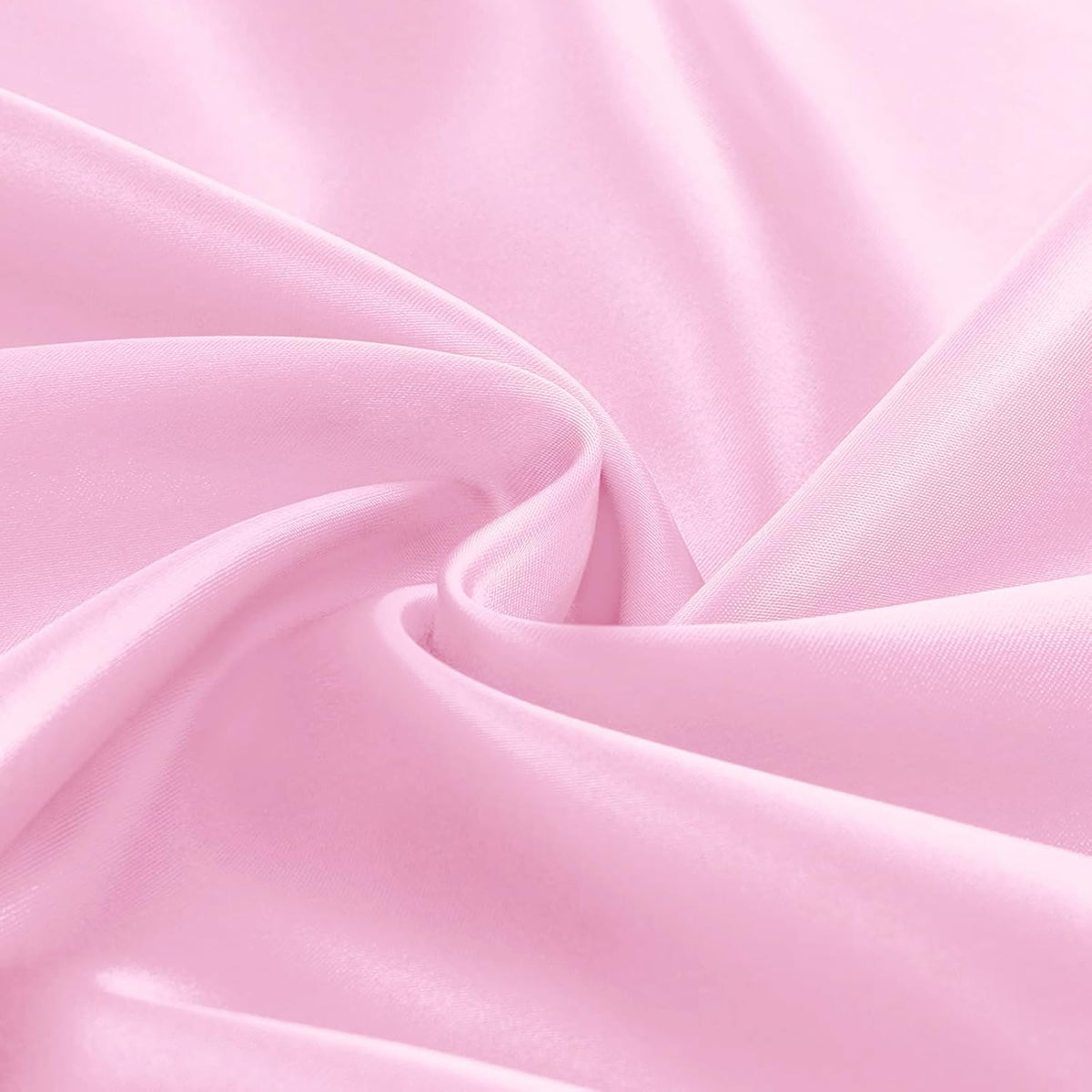 KKJIAF 1 Pack Round Table Cloths 90 Inch, Light Pink Overlay Round Satin Table Cover, Silky Satin