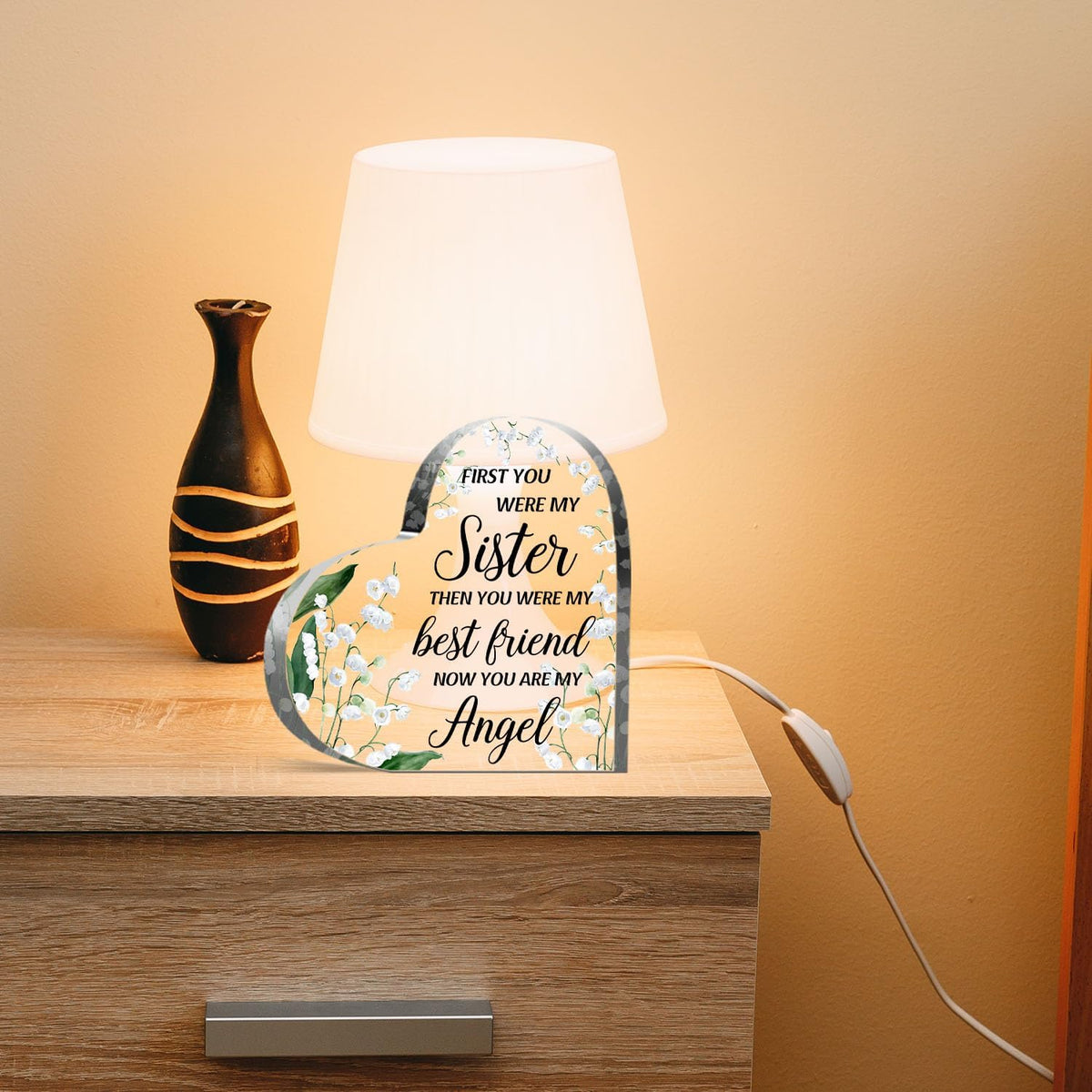 Sympathy Gifts for Loss of Sister, Memorial Gifts for Friends Female Women, In Memory of Sister