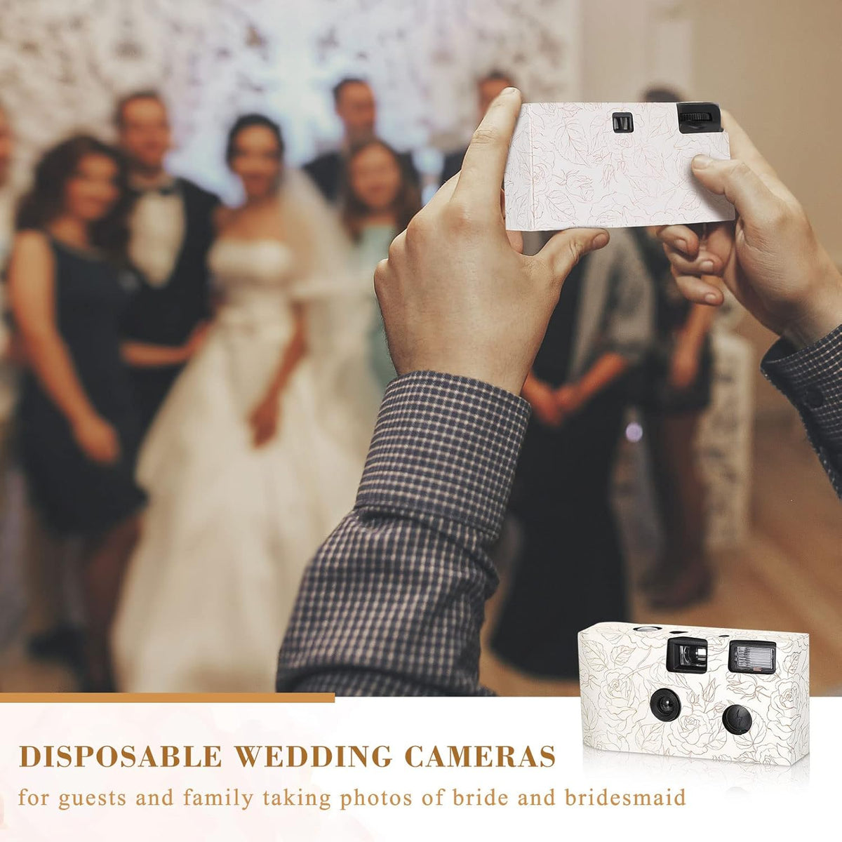 Zhengmy 4 Pack Disposable Camera for Wedding,34mm Single Use Camera with Flash One Time for