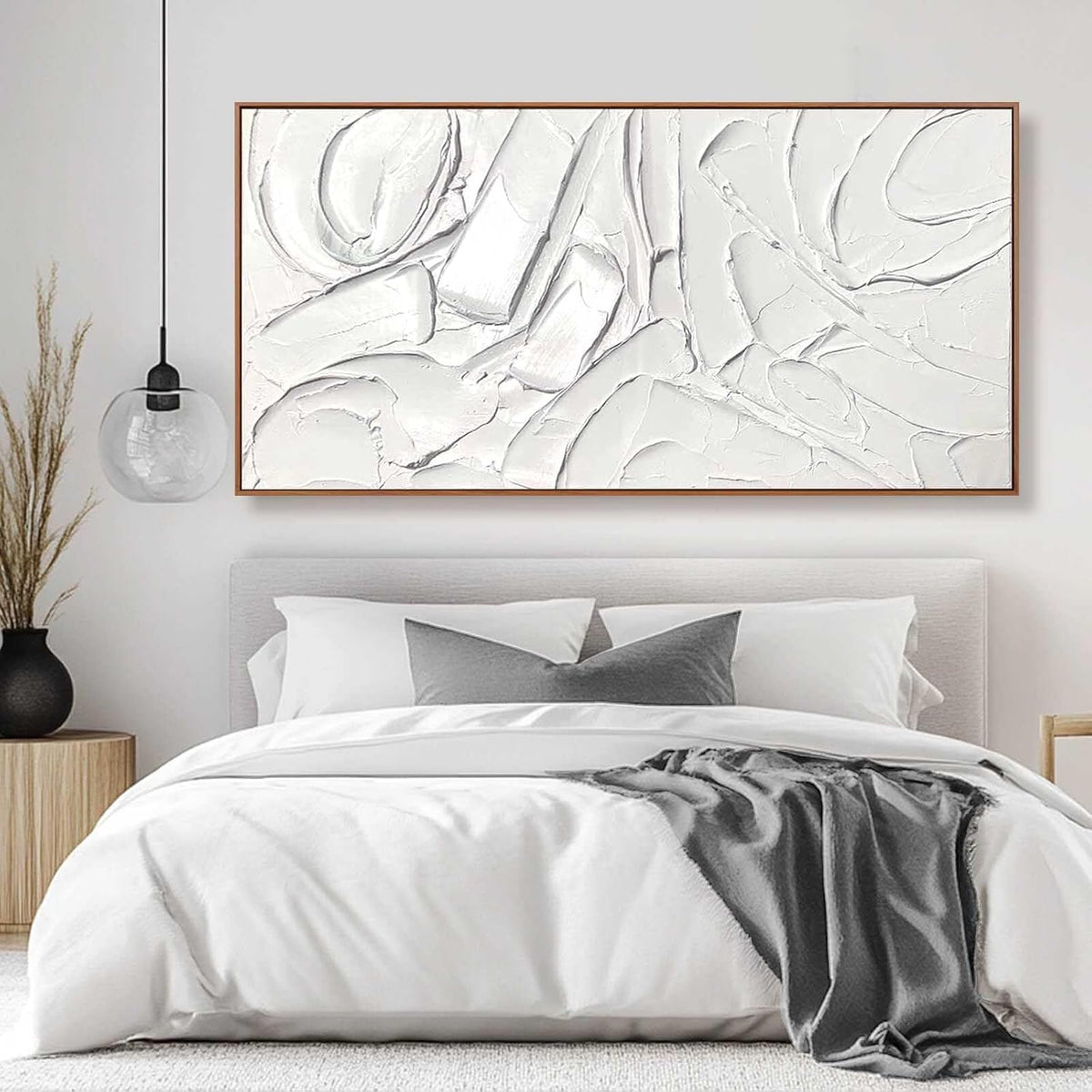 XIANSHOU Abstract Canvas Wall Art Simple Wall Pictures Textured Wall Decor 36"x70" Wall Decorations