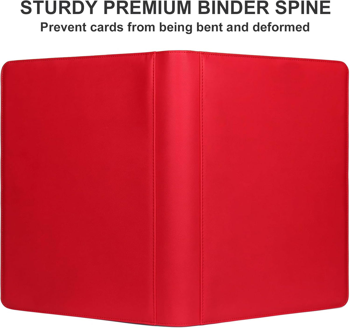 GEAoffice 16 Pockets Trading Card Binder for 1000+ Cards, Sturdy Large Side Loading Zipper