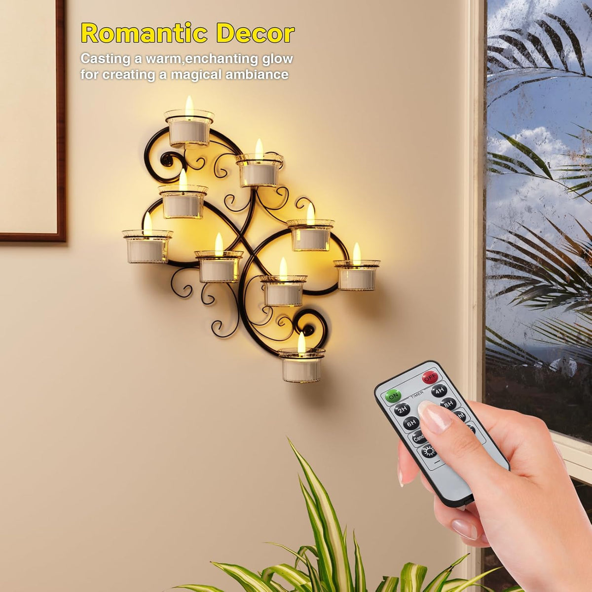 Flameless Tea Lights Candles with Charging Station, LED Tea Lights Candles with Remote Control