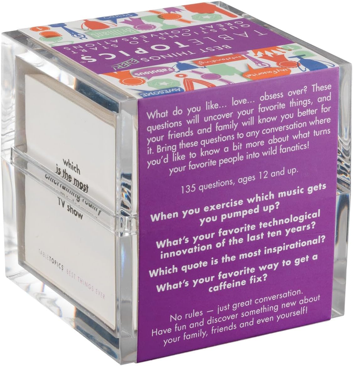 TableTopics Best Things Ever Question Card Game - 135 Fun Conversation Starter Cards, Use as Ice