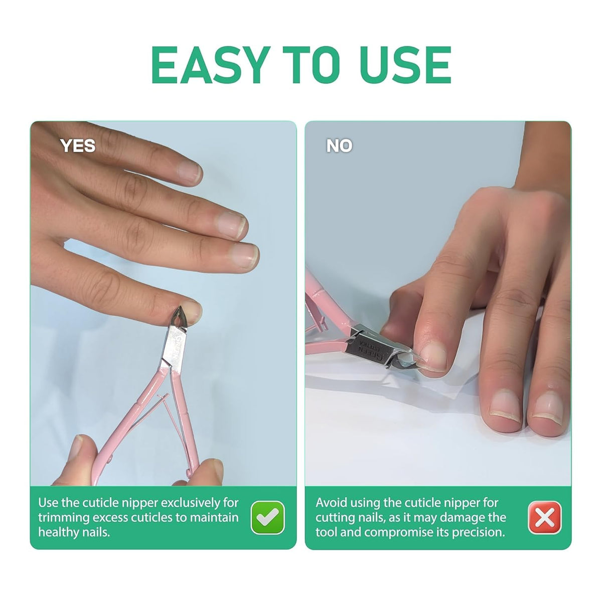 Professional Cuticle Trimmer Nail Cuticle Cutter Stainless Steel Cuticle Nippers with Sharp Blades