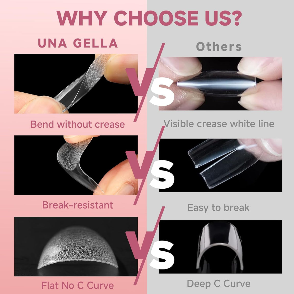 UNA GELLA Stiletto Gel Nail Tips Long: Full Cover 312pcs Half Matte Halloween Stiletto Gel Tips