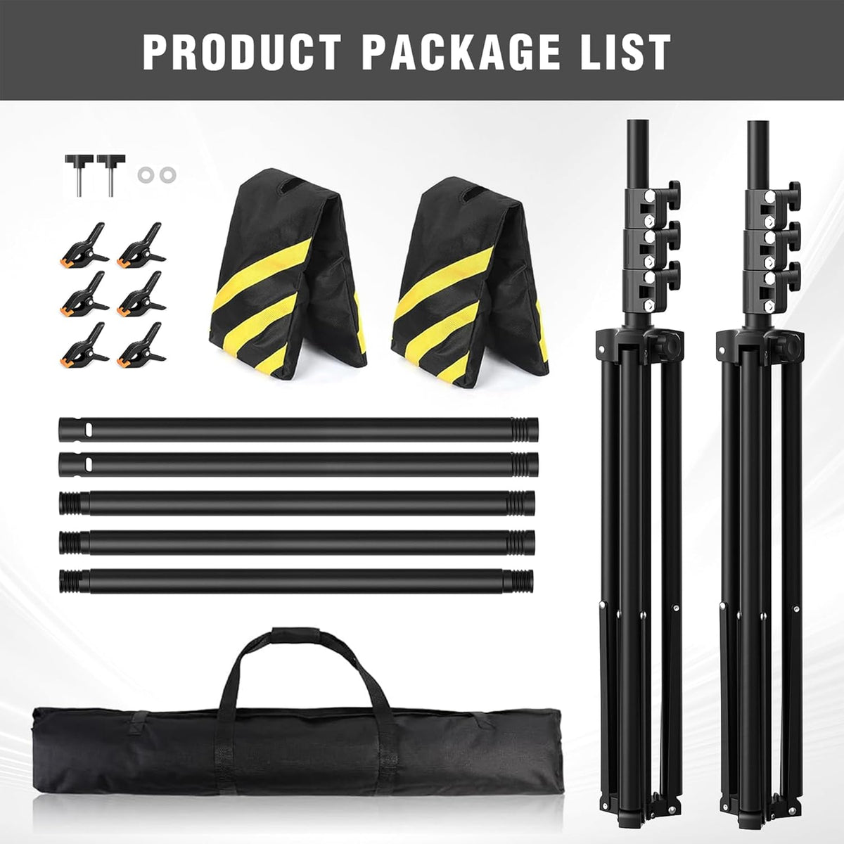 Backdrop Stand for Parties 10 x 8.5 FT, Heavy Duty Photography Backdrop Stand for Events, Video