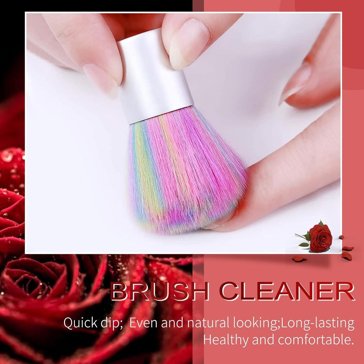 6 Colors Dip Powder Set, Red Black Holographic Glitter Christmas Dipping Powder Color Set, Glossy