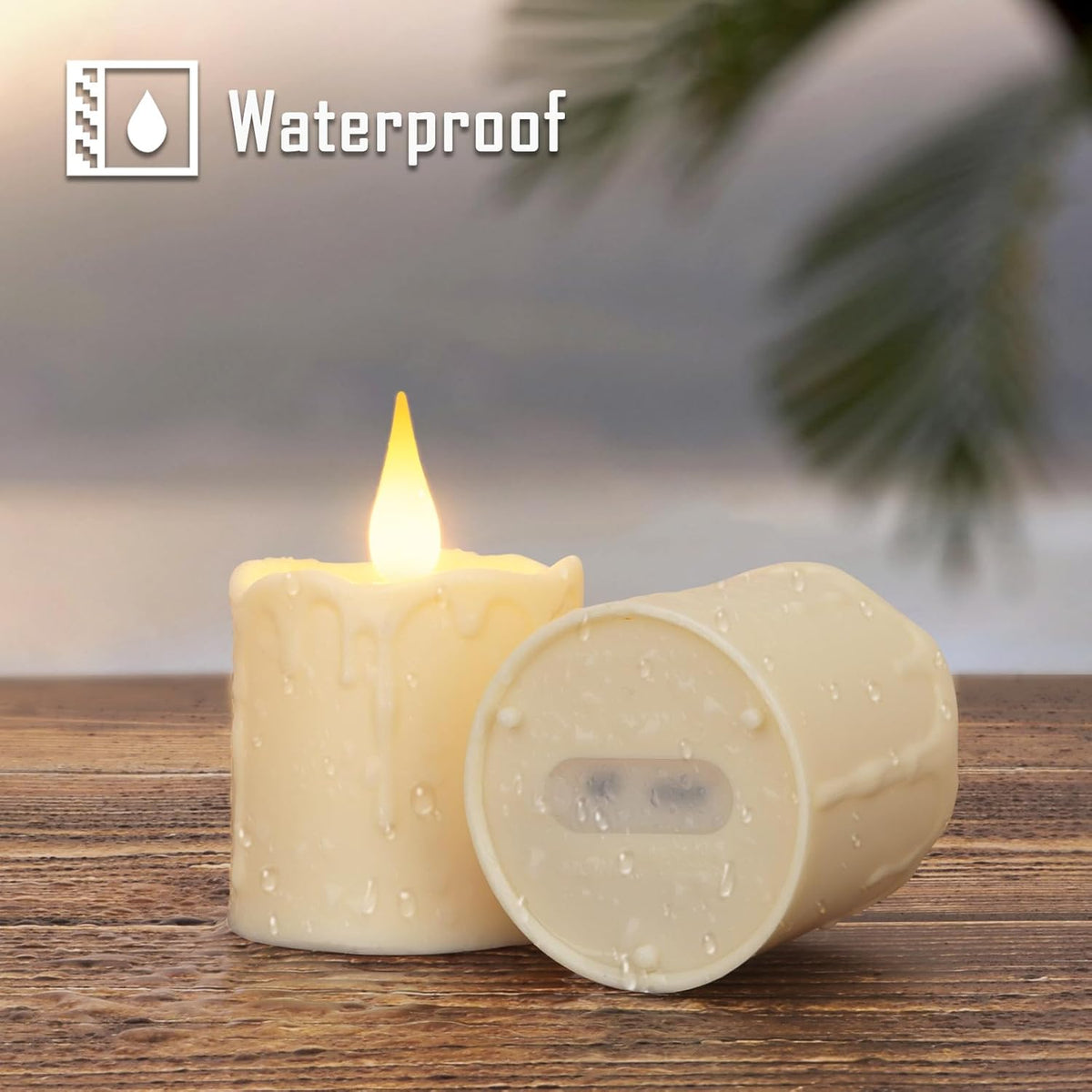 Rechargeable Tea Lights Candles with Remote, 6pcs Tea Lights Candles Battery Operated with Timer &
