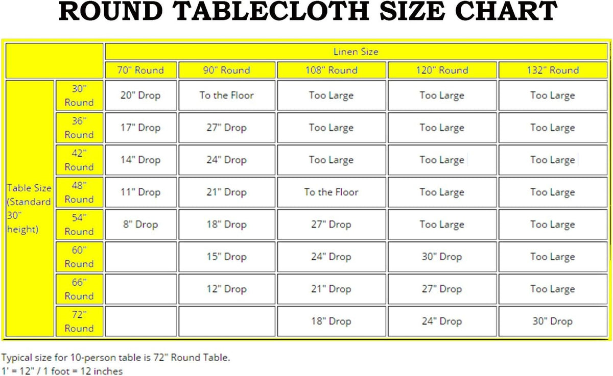 Efavormart Round Tablecloth, 132 Inch Stain & Wrinkle Resistant Washable Table Cloth, Decorative