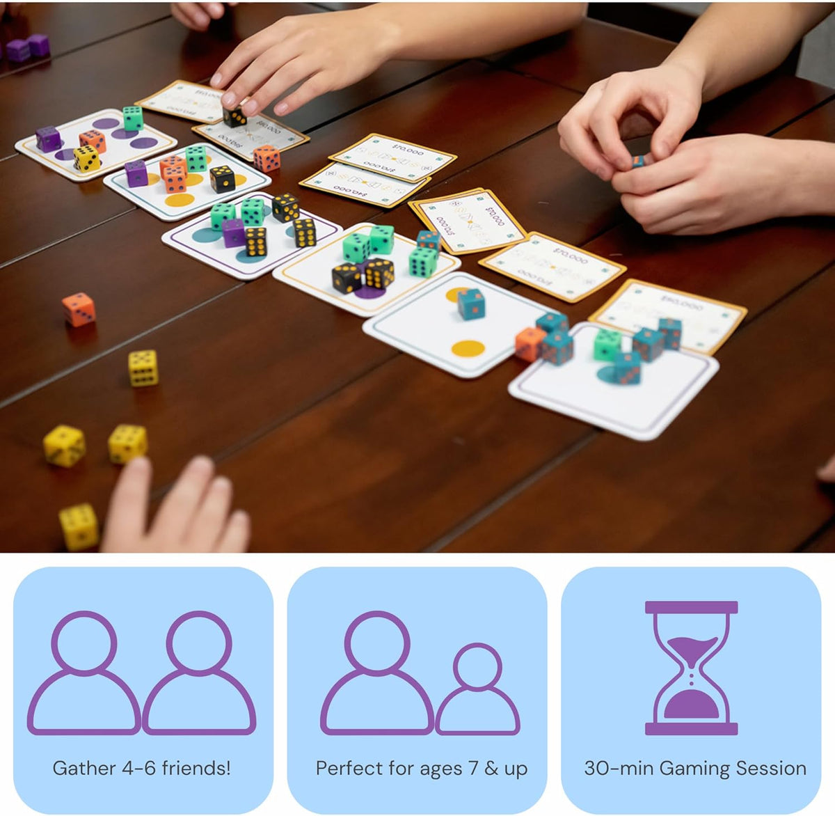 Award-Winning Board Game for Families – Rolls 2 Riches | Fast-Paced Dice, Card & Strategy Game for