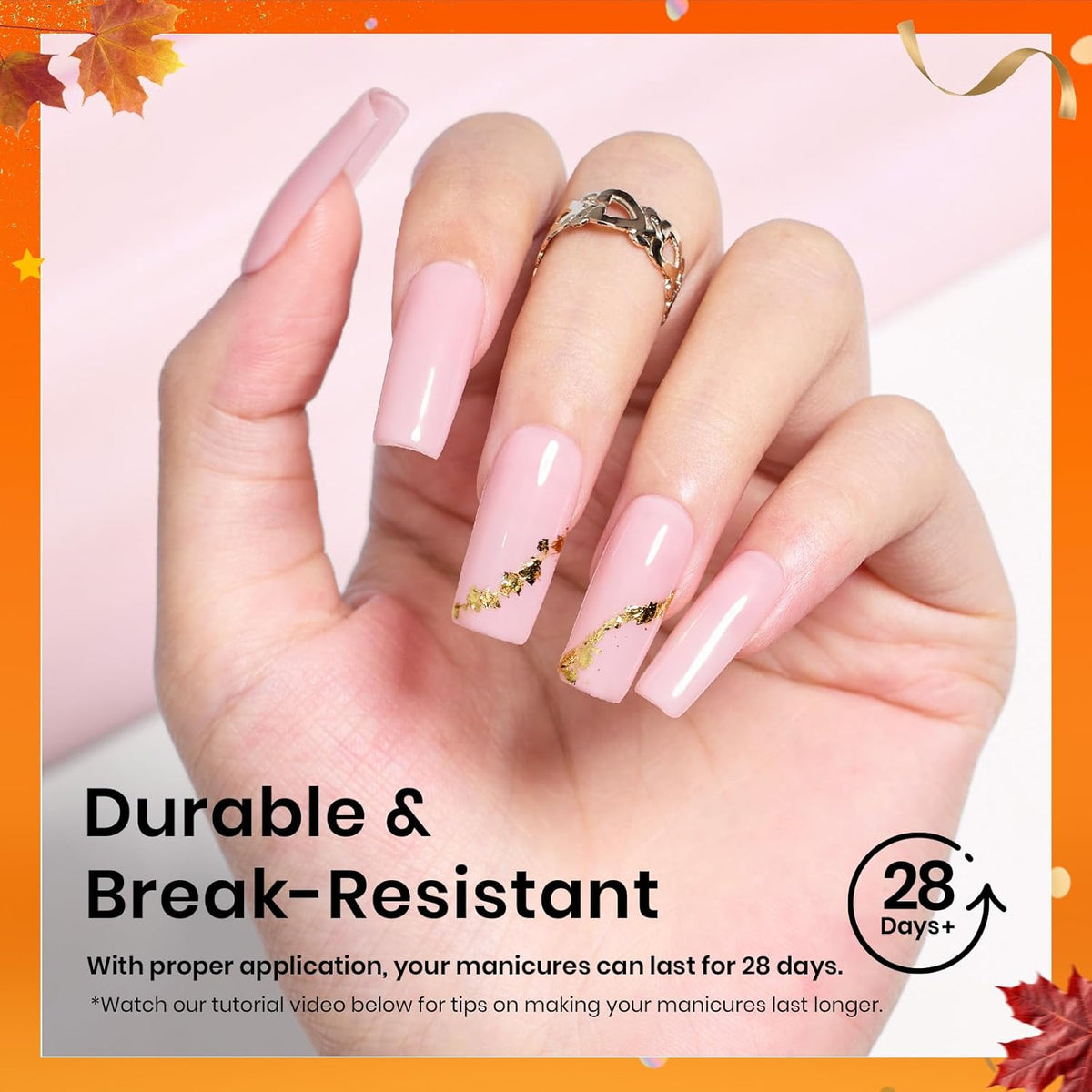 Beetles Nail Tips Medium Square 576Pcs 12 Sizes - Pre-Etched Soft Acrylic Nail Tips Half Matte
