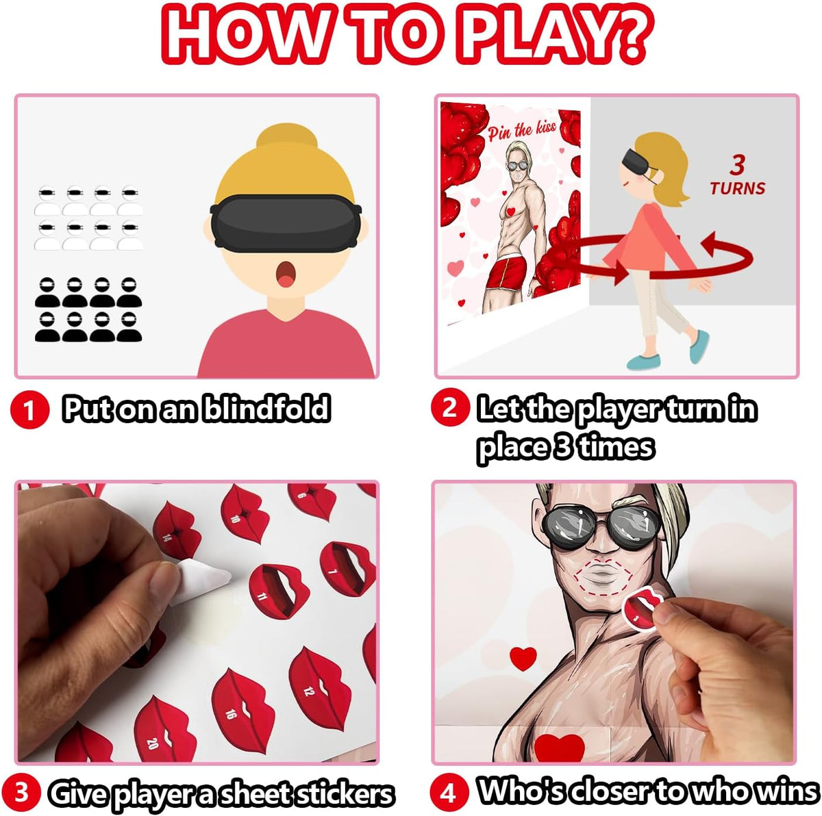 Bachelorette Party Games Funny Large Poster Pin The Lips Games for Bacheloratte Bridal Shower