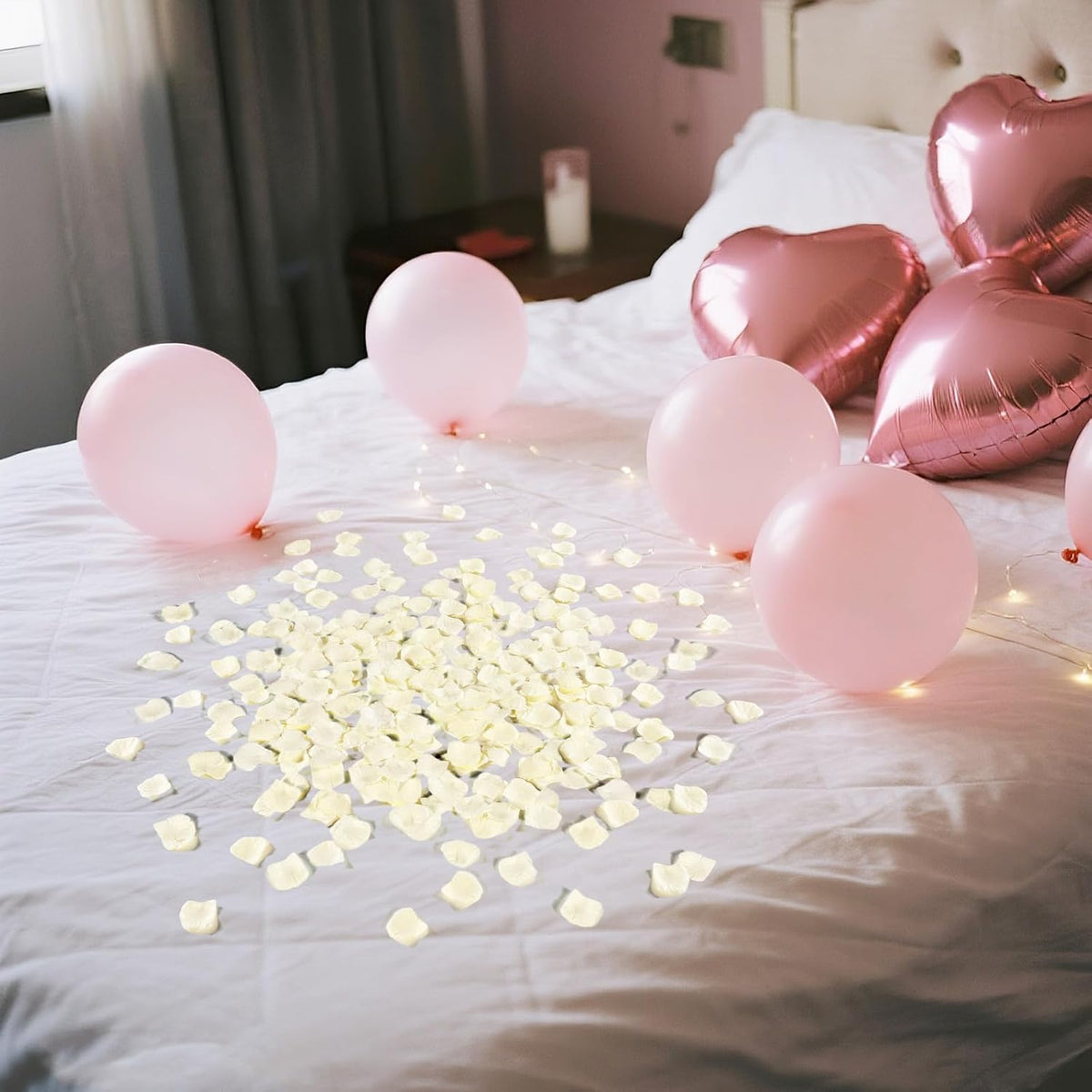 1000 Pcs Beige Rose Petals Artificial Silk Flower Petals Romantic Decorations for Wedding