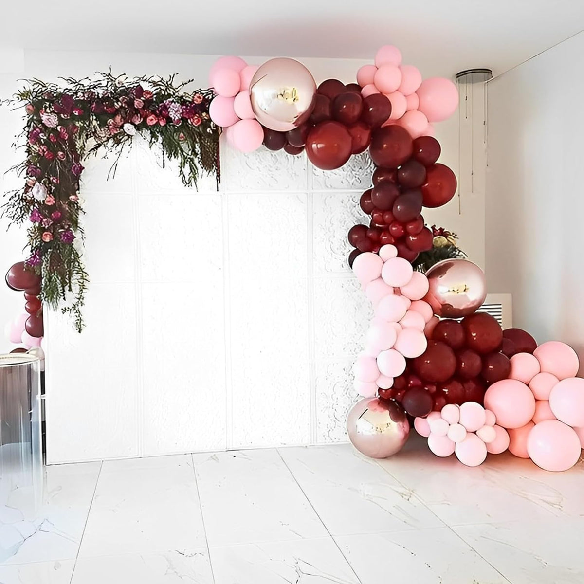 90pack Burgundy Balloons Different Size 18/12/10/5 Inch Maroon Balloon Garland Arch Kit for