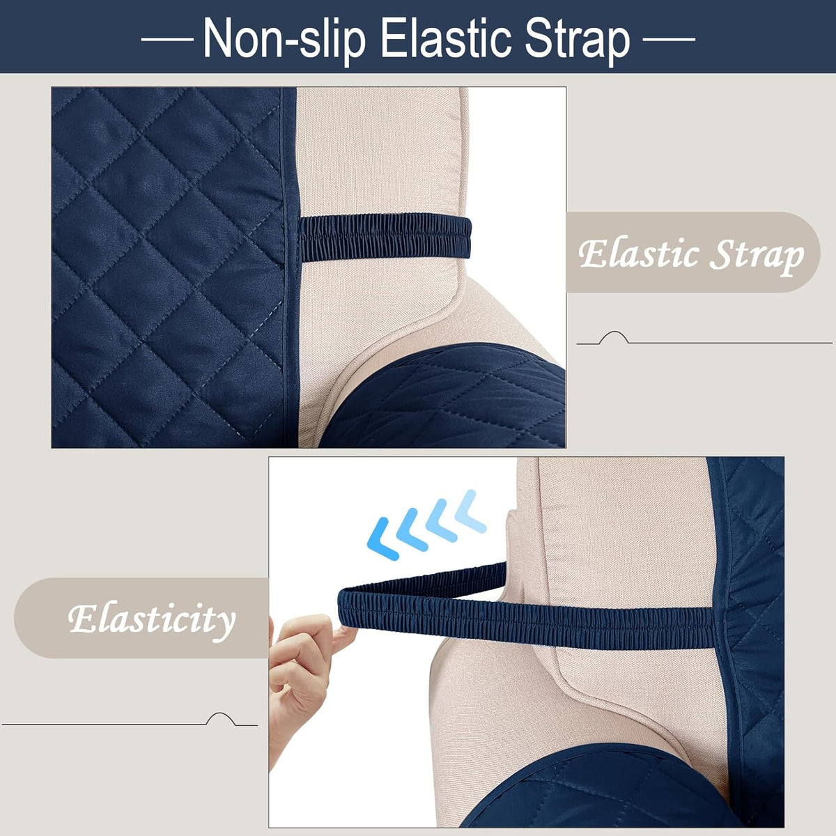 Reversible Sofa Covers Couch Cover Furniture Protector for Dogs Elastic Straps Water