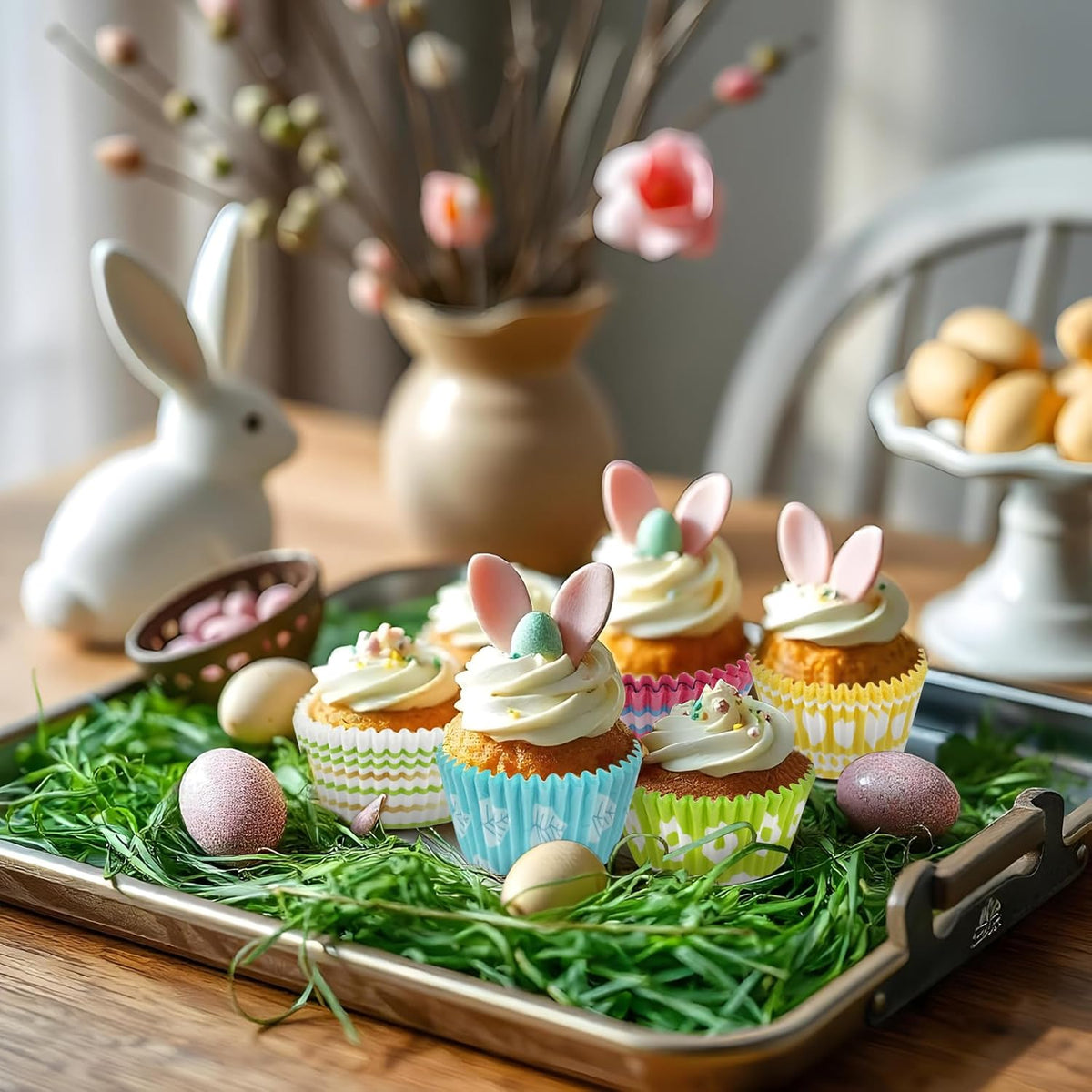 600 Count Easter Cupcake Liners for Baking Mini Baking Cups Easter Holiday Cupcake Wrappers for