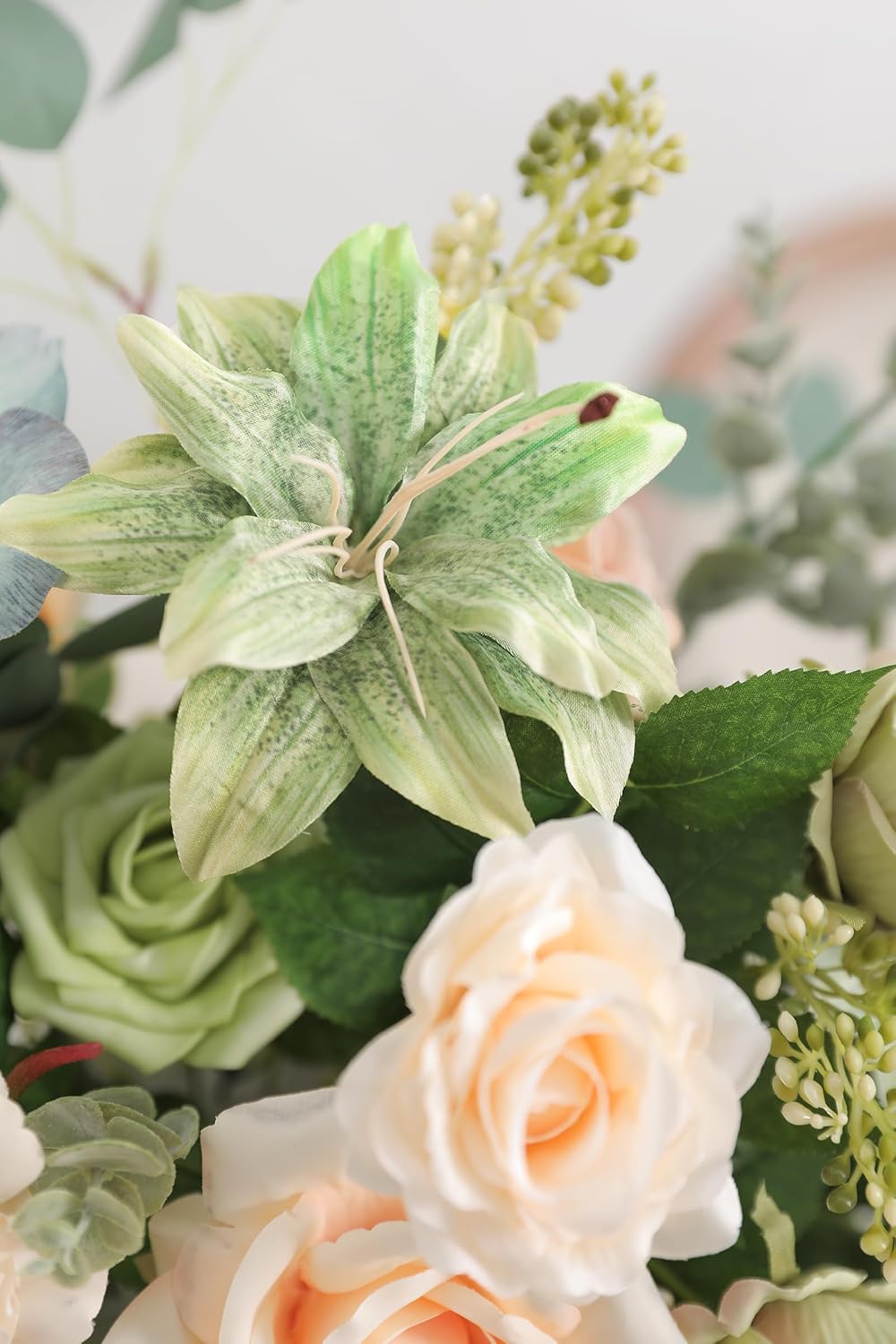 Serra Flora Artificial Flower Combo Fake Peony Rose Silk Flowers for DIY Wedding Bridal Bouquet