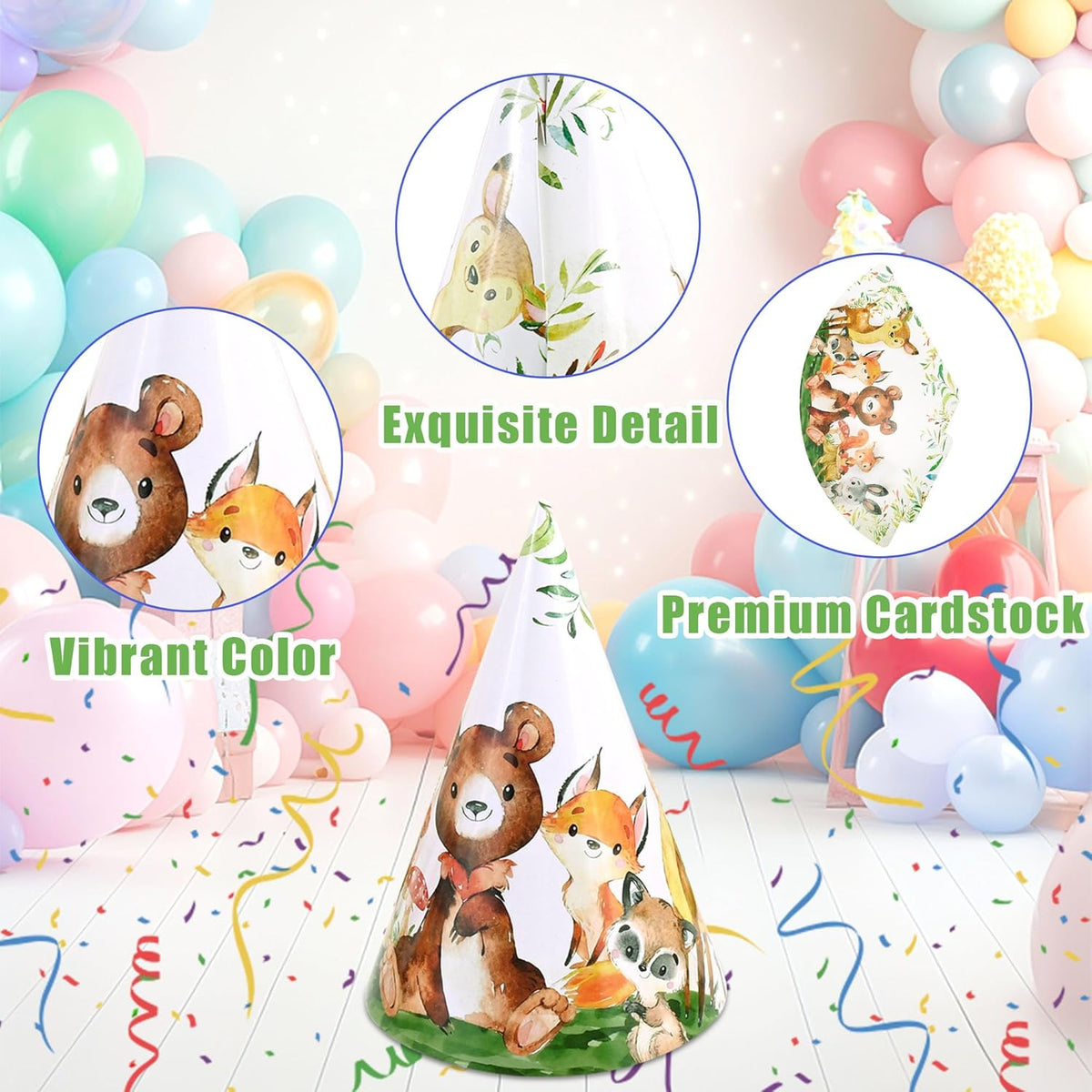 CANREVEL Party Hats for Kids and Adults, Party Headwear, Happy Birthday Hats, Birthday Party