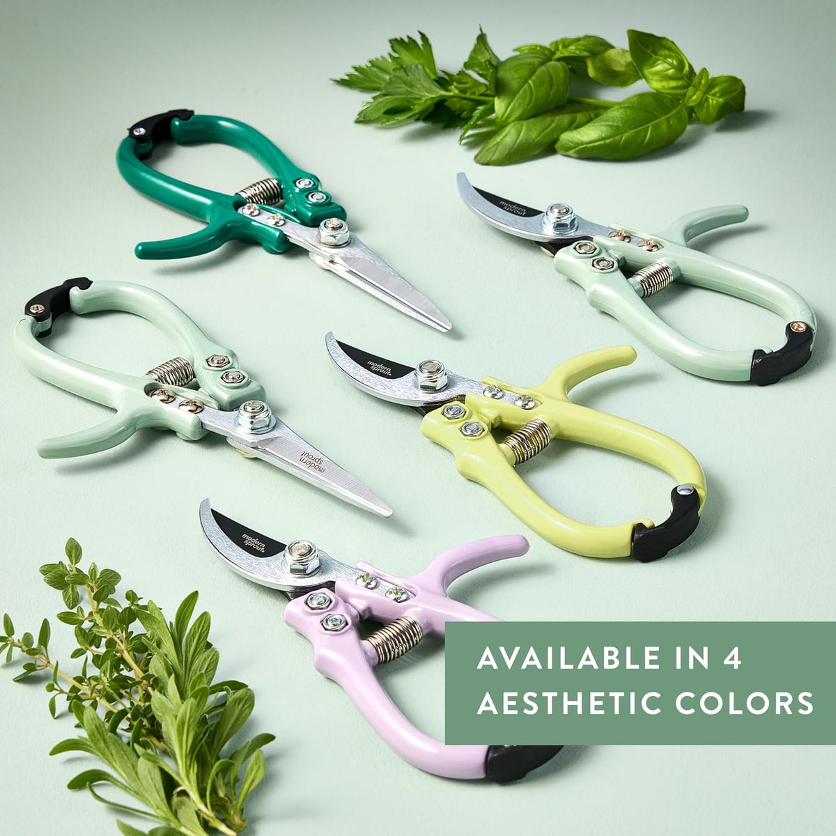 Modern Sprout Pruning Shears - Herb Snipping Scissors- Lightweight Gardening Tools W/Easy Lock