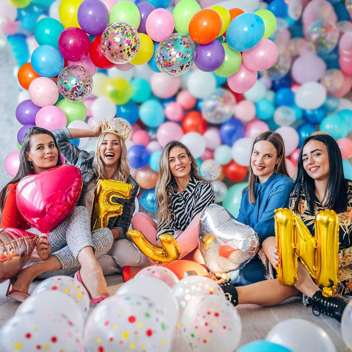 DIY Balloon Arch & Garland Kit, 113Pcs Party Balloons Decoration Set, Colorful Confetti Balloons &