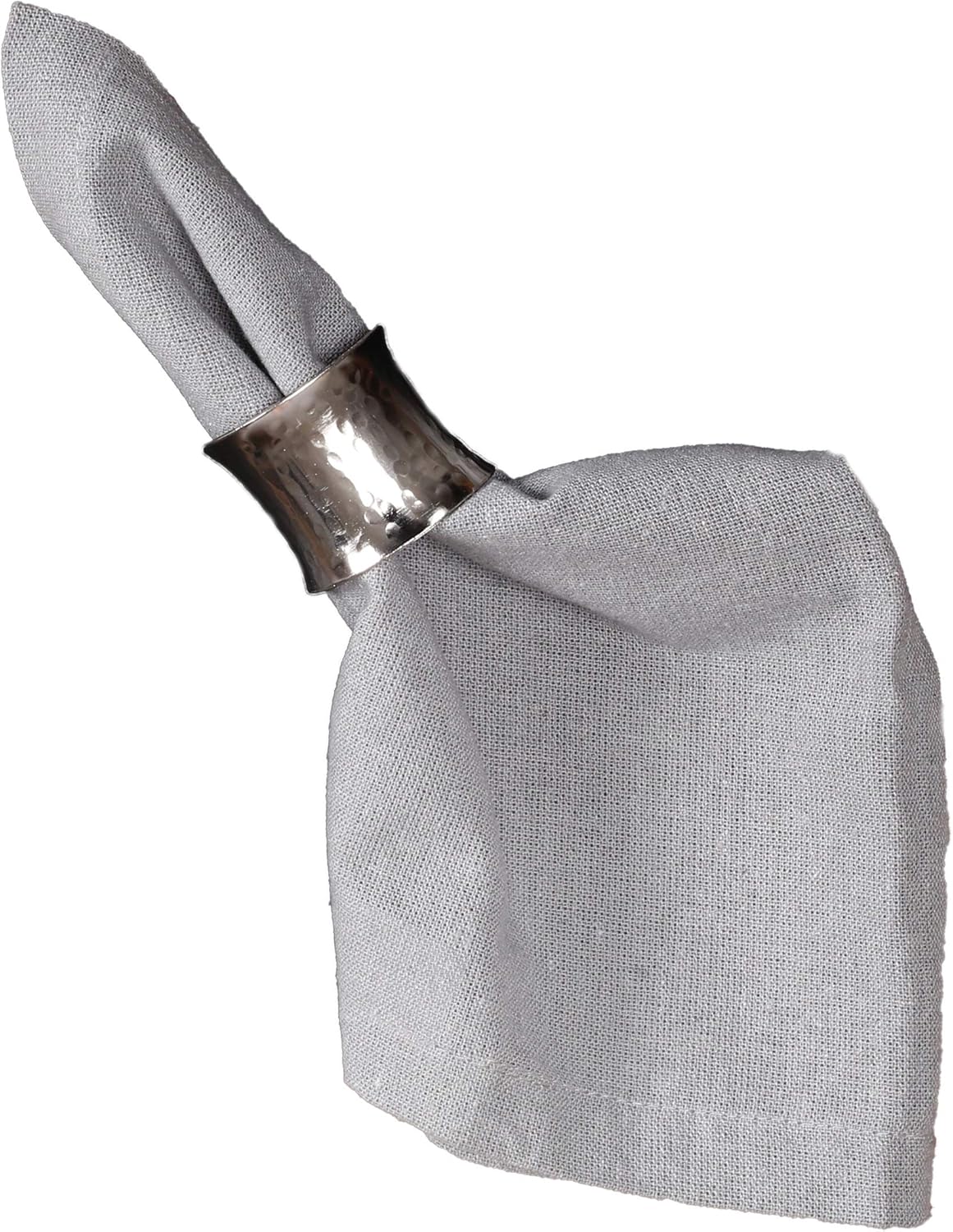 Silver Napkin Rings-12 PCS Heavy Duty Metal Spiral Napkin Rings, Handcrafted Napkin Holders Buckles