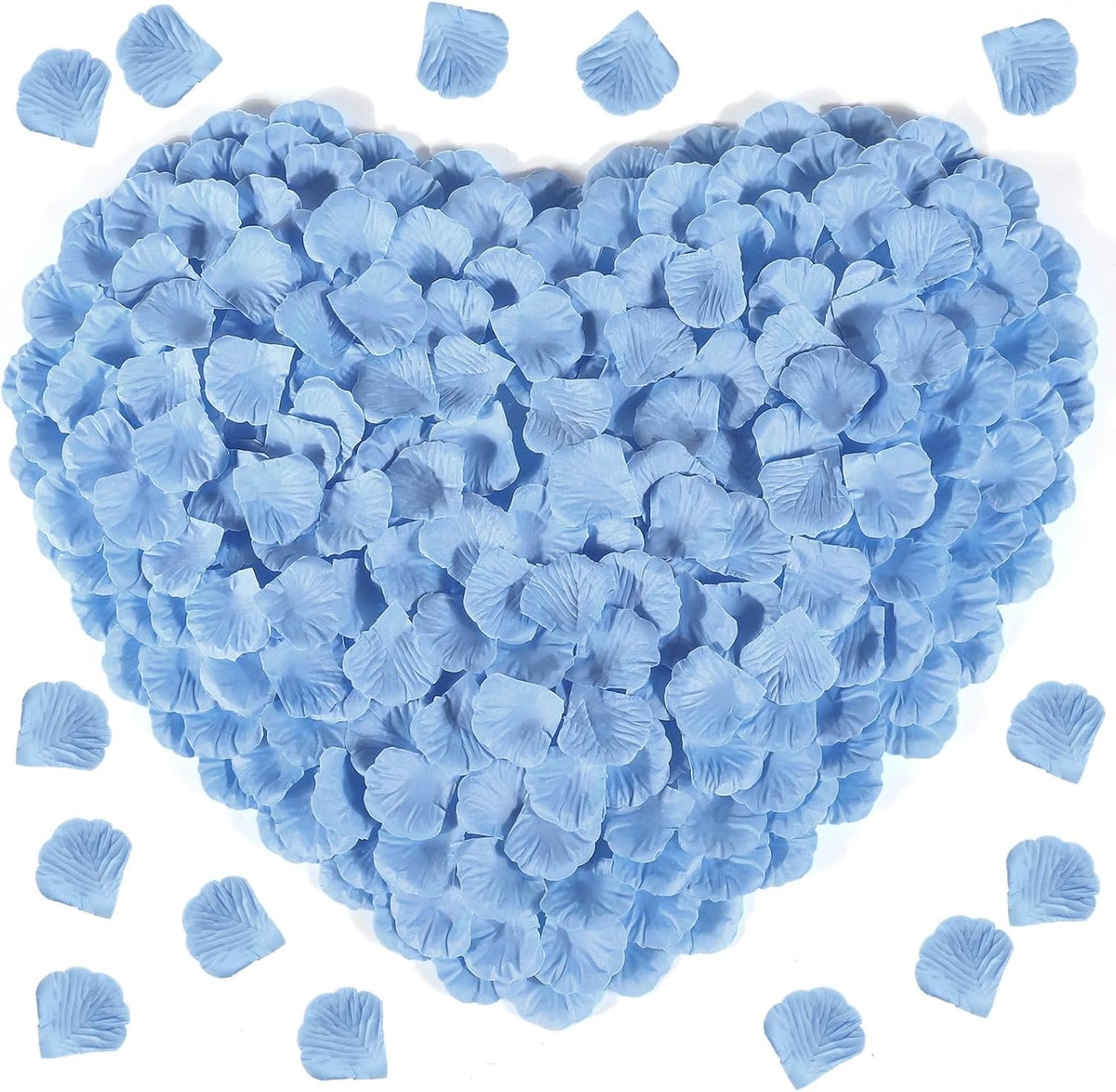1000 Pcs Light Blue Rose Petals Artificial Silk Flower Petals Romantic Decorations for Wedding