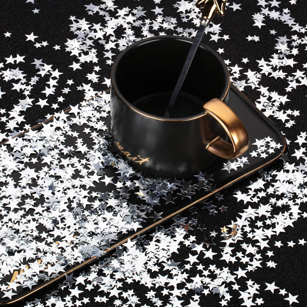 Hestya 60g Star Confetti Glitter Table Confetti Metallic Foil Stars for Party Wedding Festival