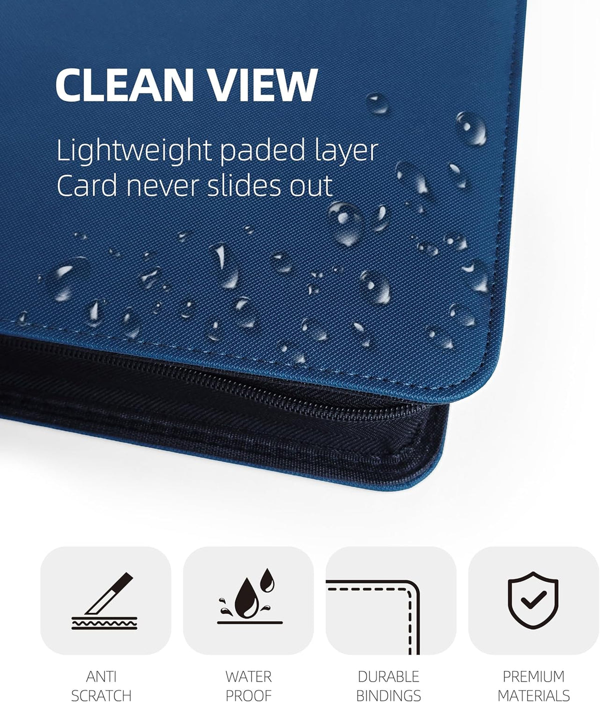 16 Pockets Premium Card Binder 1024 Cards Trading Card Binders Side Load Card Storage Display