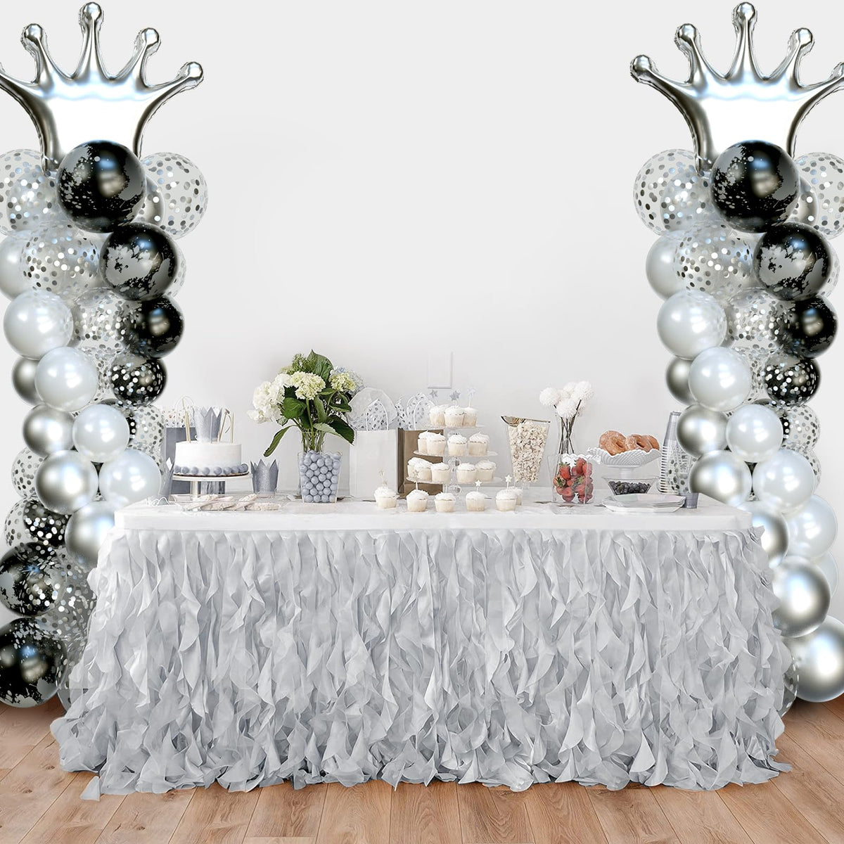 SINBEE Balloon Arch Stand, Balloon Arch Kit of 2, 7 Feet Height Adjustable Metal Balloon Column
