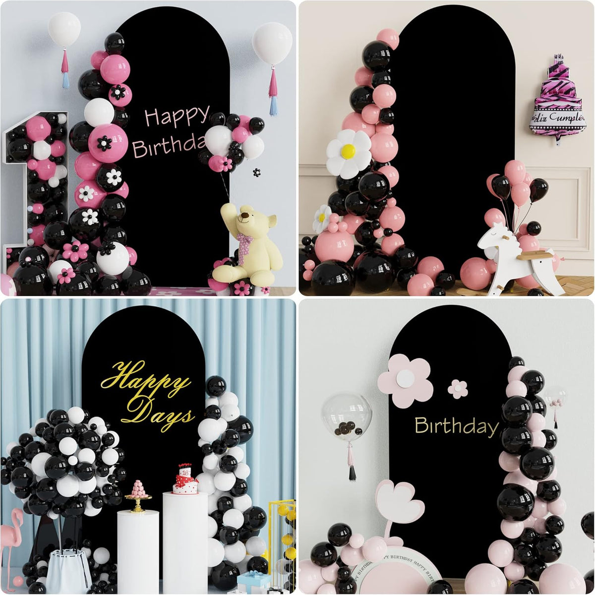 Wokceer 6 FT Wedding Arch Backdrop Stand and Arch Cover Metal Arch Stand with Arch Stand Cover for