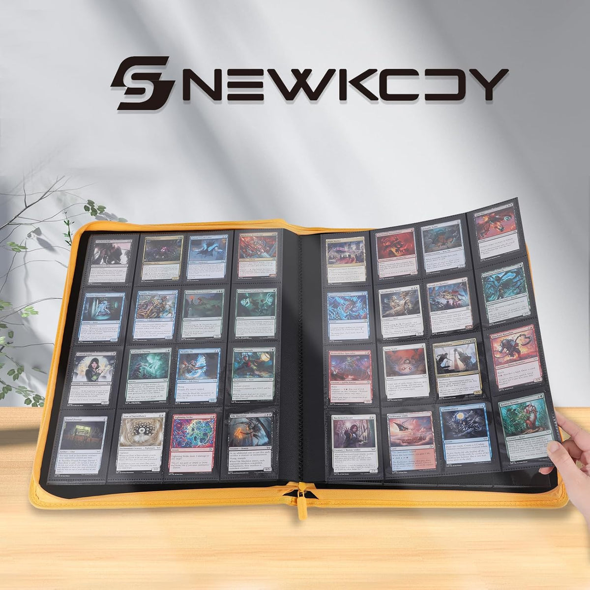 Snekdy premium 1024-pocket trading card binder, 16-pocket cards album, waterproof PU-leather Cover