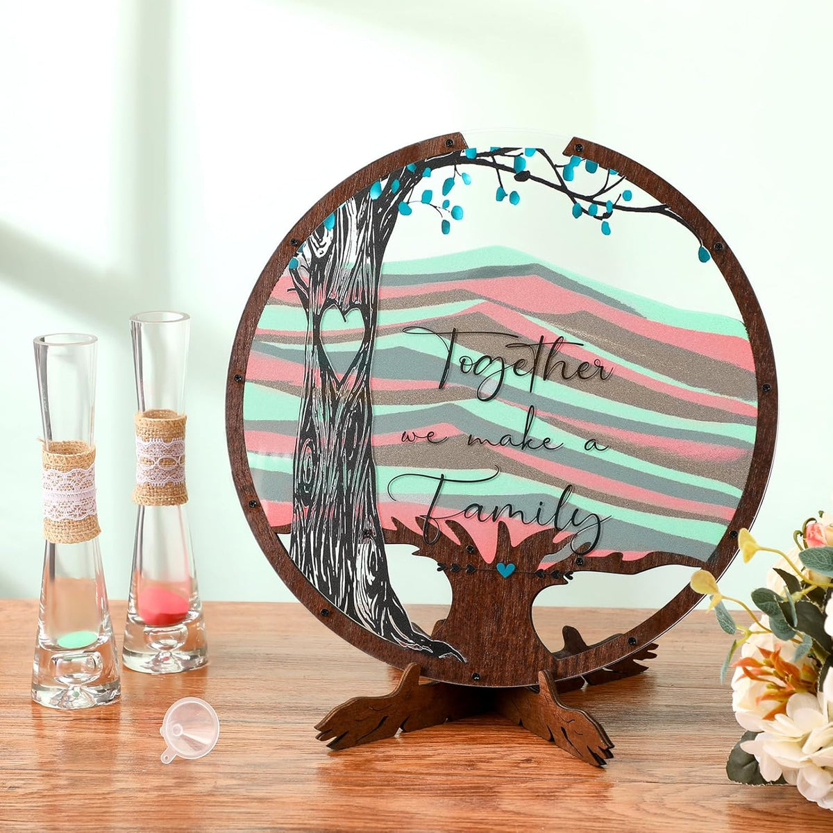 Anglechic Wedding Unity Sand Blended Family Sand Ceremony Kit Set Rustic Wedding Unity Ceremony