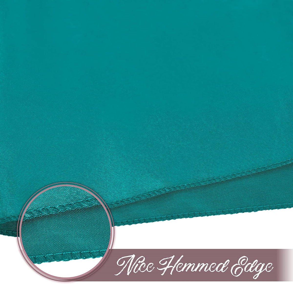 12 Pieces Teal Satin Napkins, 17" x 17" Square Table Napkins, Silky Soft Smooth Washable Napkins
