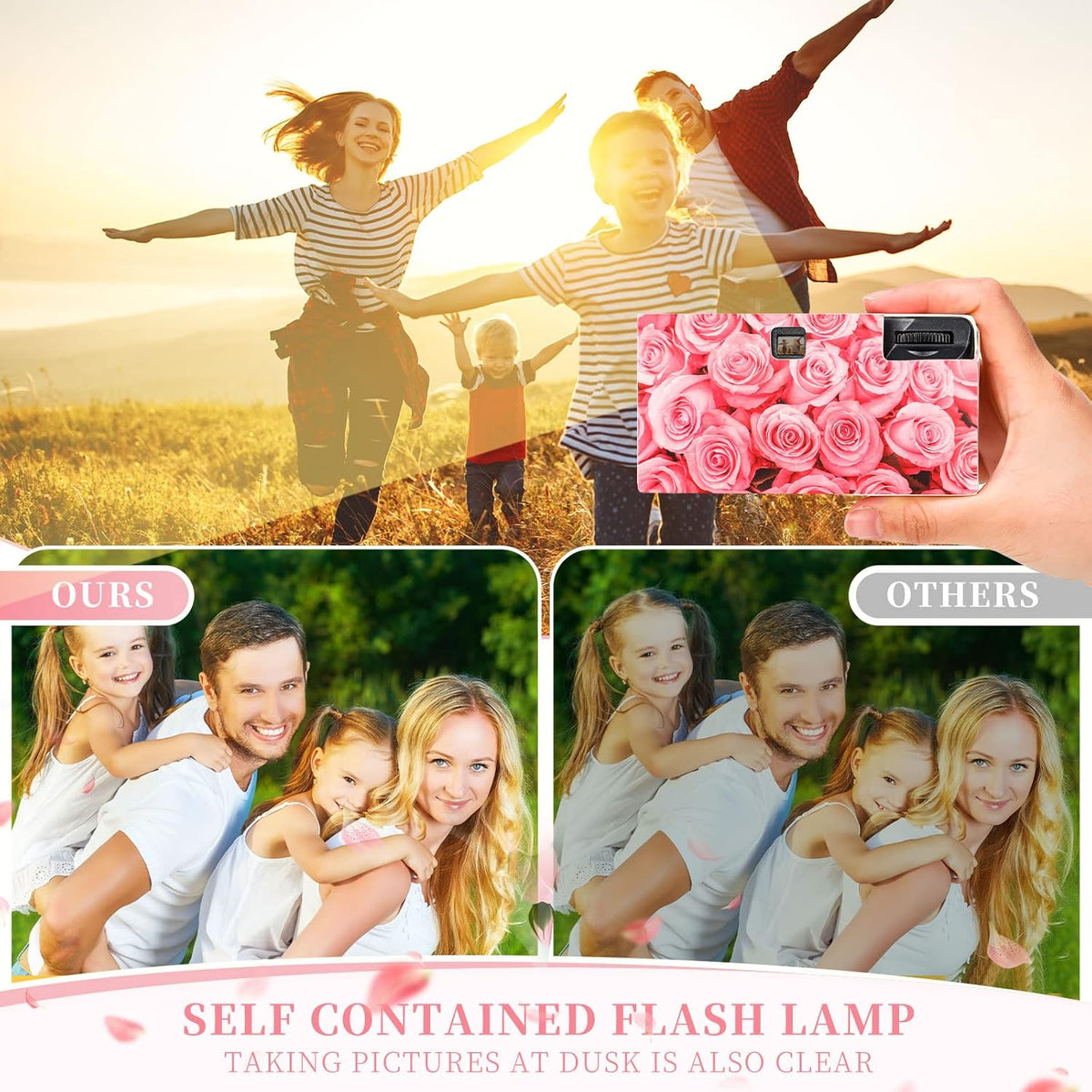 12 Pack Disposable Camera Bulk for Wedding 34 mm Single Use Film Camera with Flash for Wedding Baby