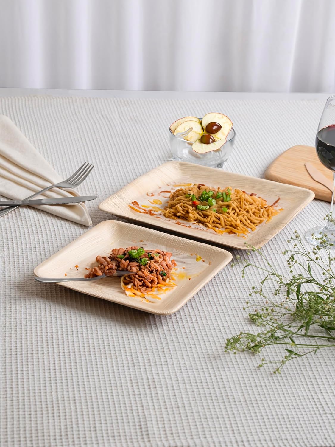Luxe Designs Palm Leaf Plates - Eco-Friendly Alternative to Bamboo & Plastic - Heavy-Duty