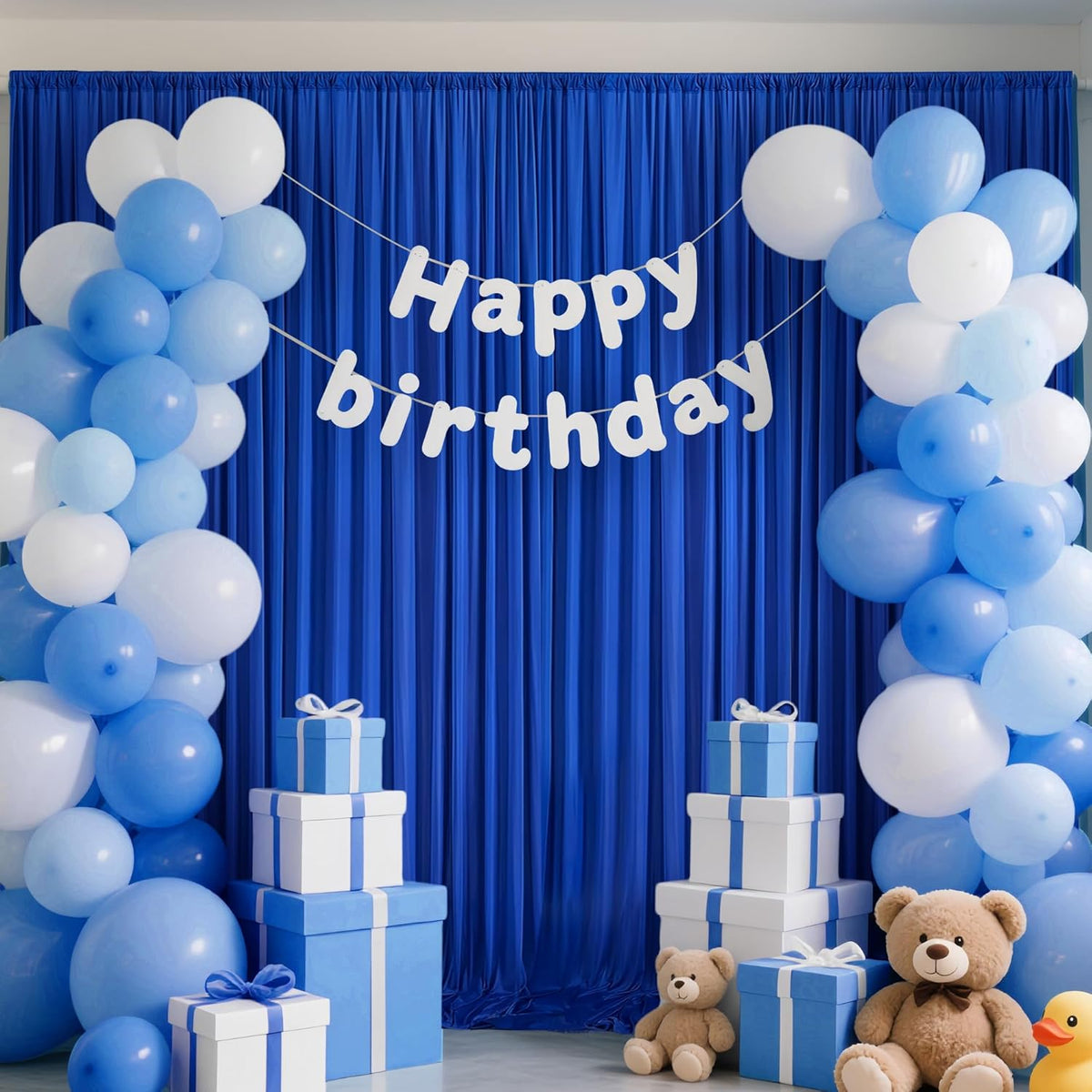 20x10ft Backdrop Curtains for Parties, 4 Panels 5x10ft Photography Backdrop Curtain with Rod
