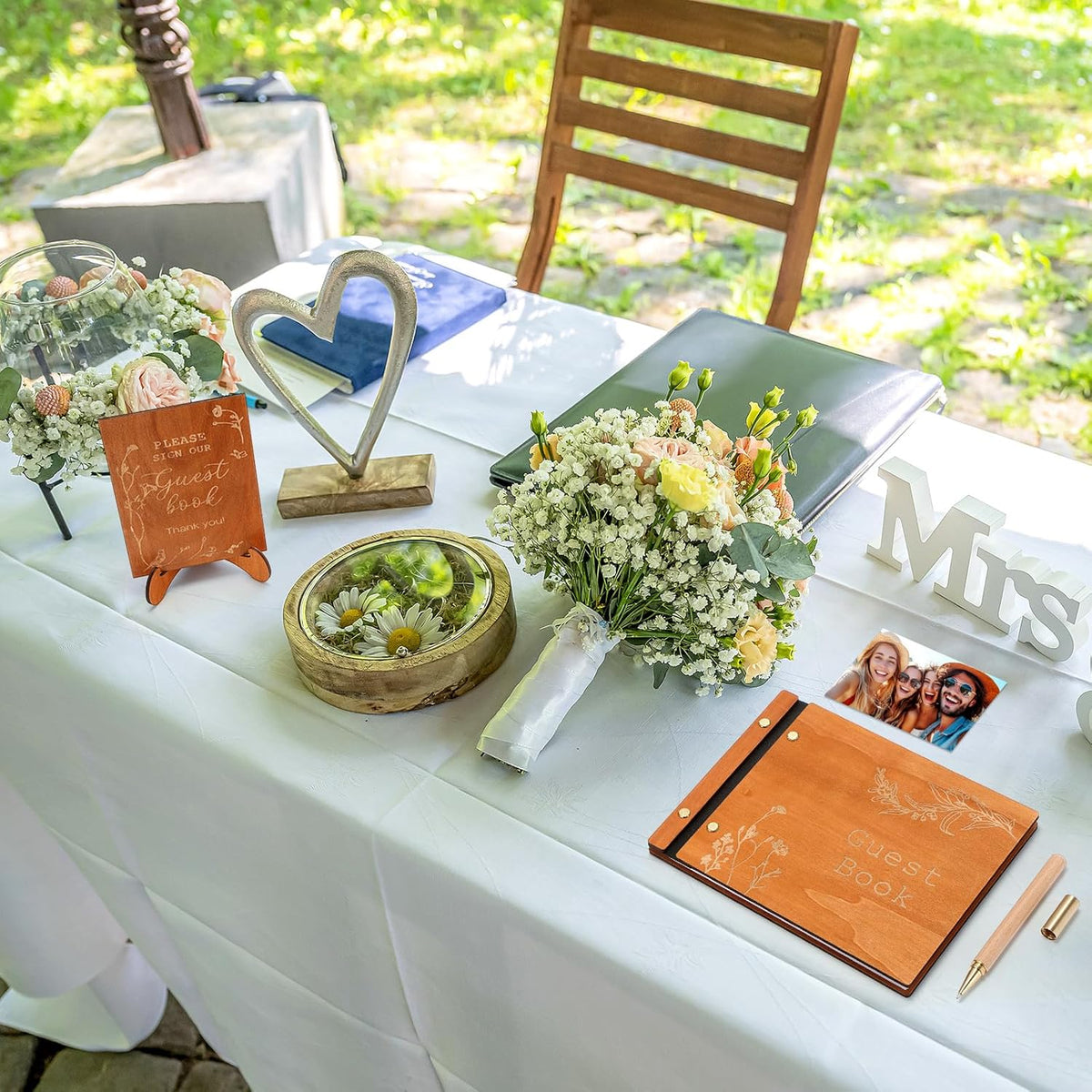 Wedding Guest Book Personalized Photo Guestbook to Sign at Reception Wedding Guest Sign in Book