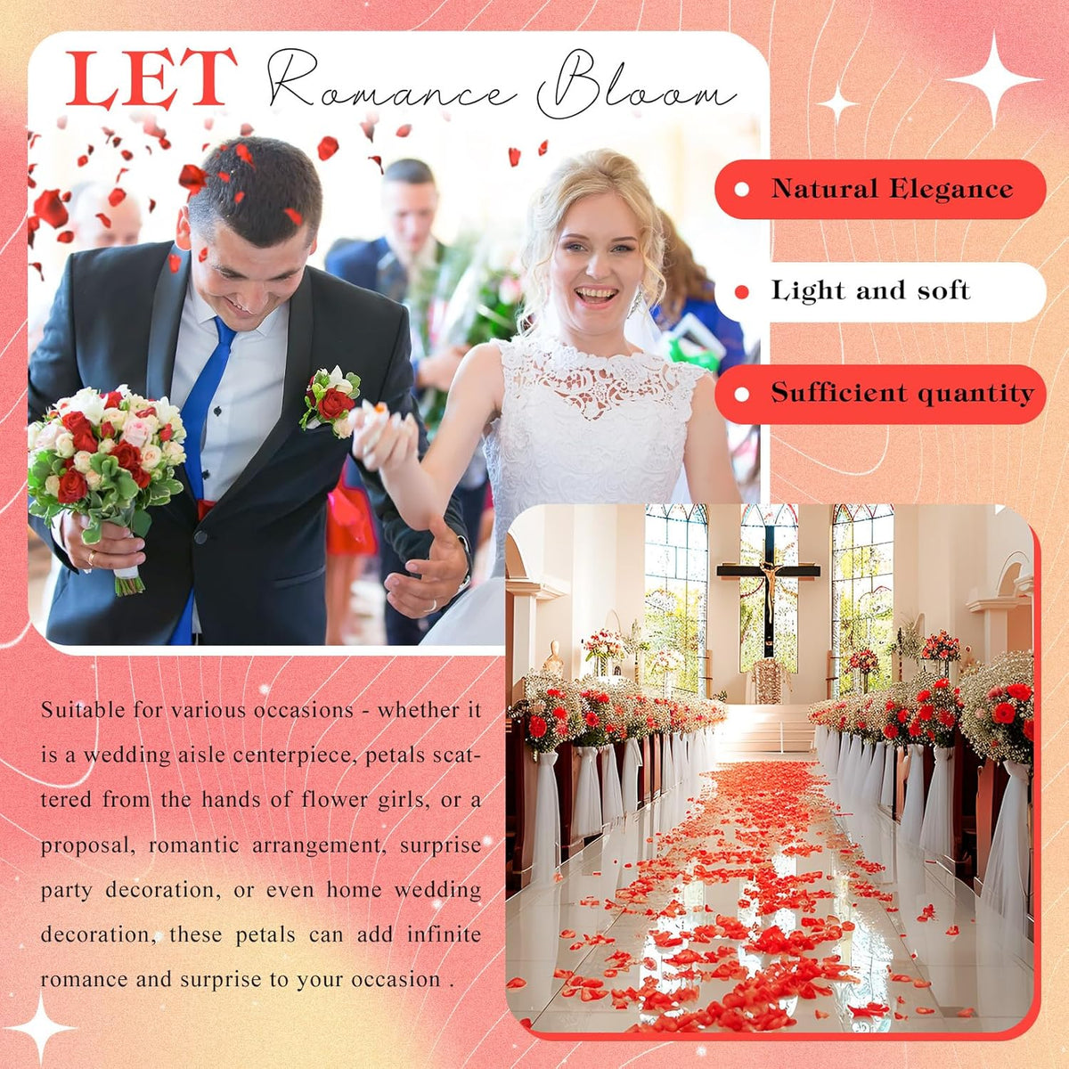 2500 PCS Red Hydrangea Petals 100% Natural Real Flower Petals for Wedding Aisle, Flower Girl
