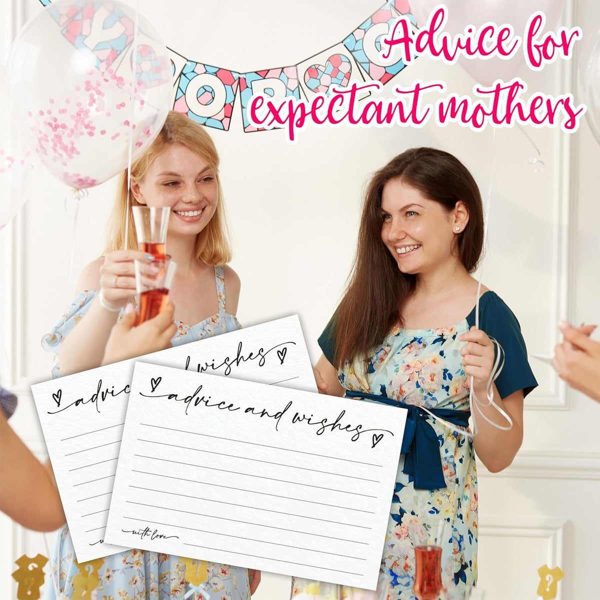 30 Advice & Wishes Cards - Minimalism White - Double Sided Fill-In Advice Cards For Bridal