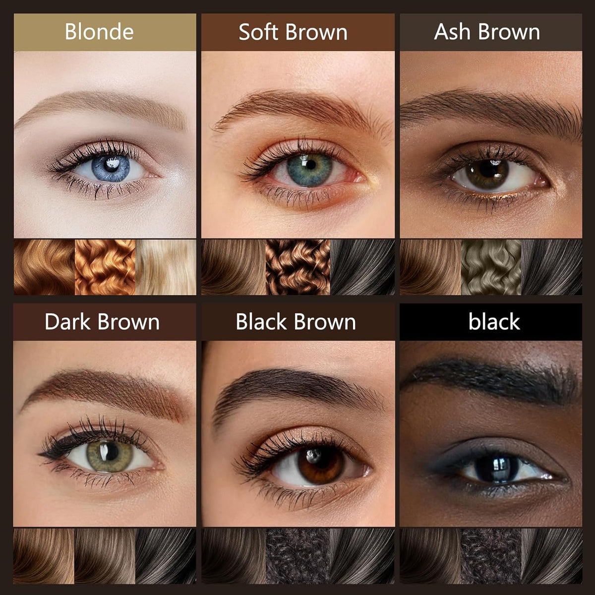 Eyebrow Pen, Soleira Waterproof Eyebrow Pencil with 4 Tip Microblading Eyebrow Pen and Dual-ended