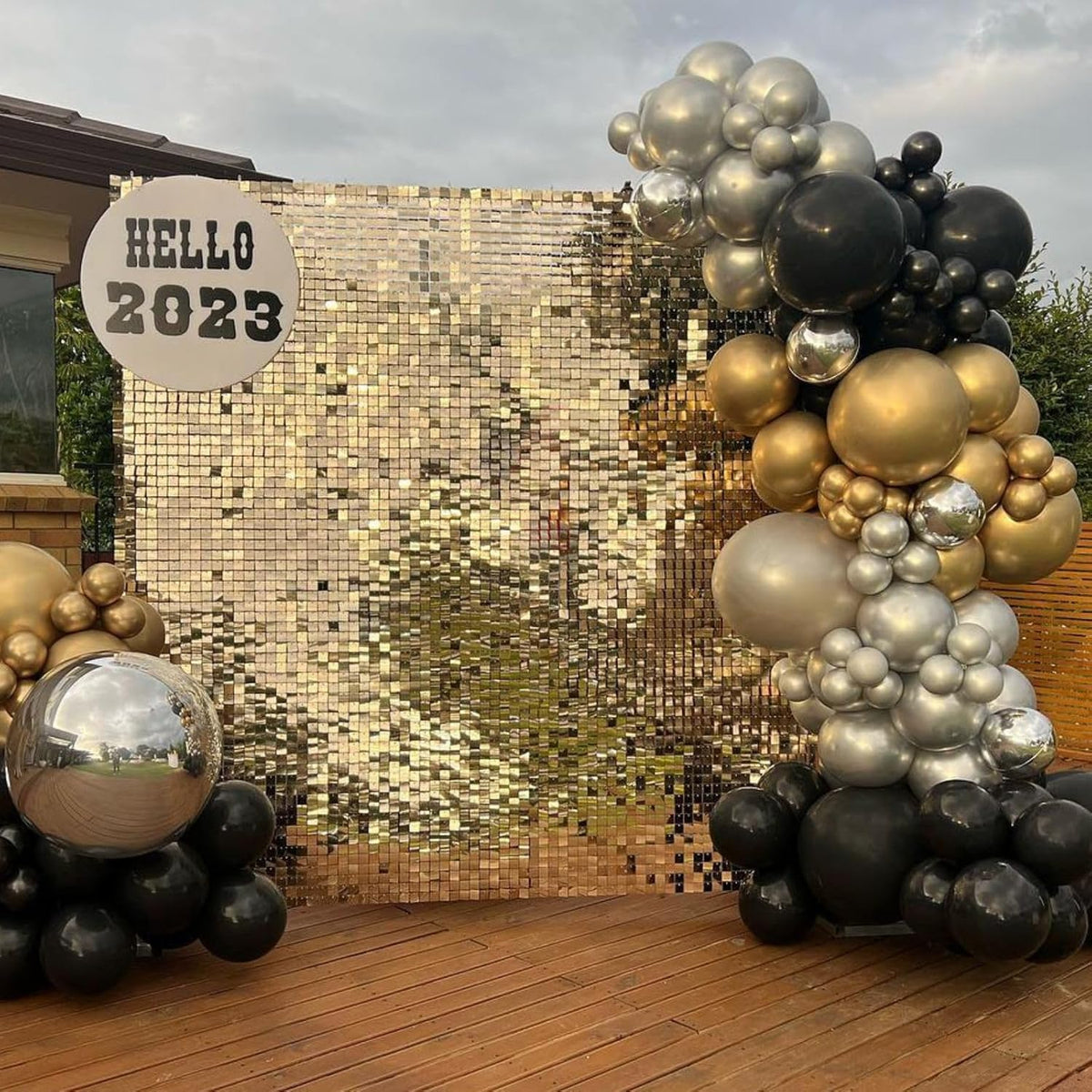 Paready Black and Gold Balloons, 60 Pcs 12 Inch Gold Confetti Balloon, Latex Party Balloons with