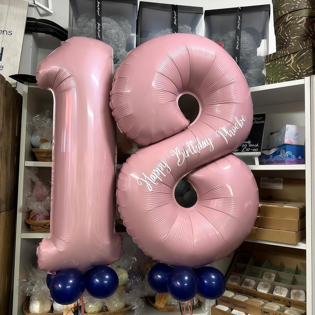Pastel Pink 16th Birthday Balloons for Girls, 40 Inch Mylar Self Inflating 16 Balloon Number, Big
