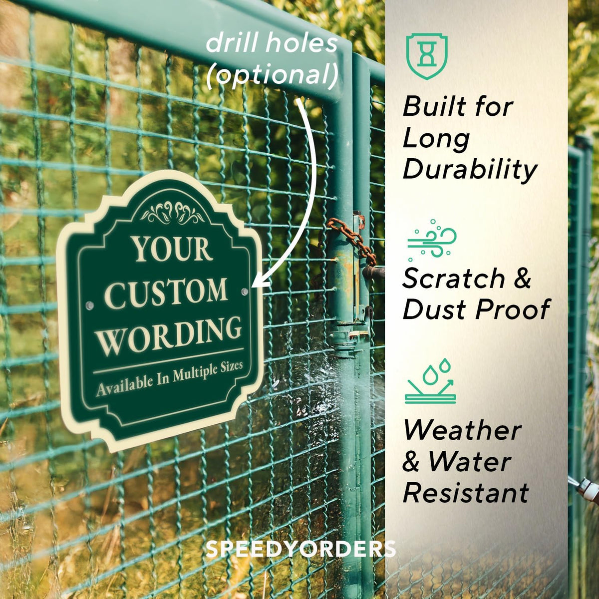 Custom Decorative Outdoor Metal Sign - Personalized Aluminum Driveway Sign, Waterproof, Made In USA