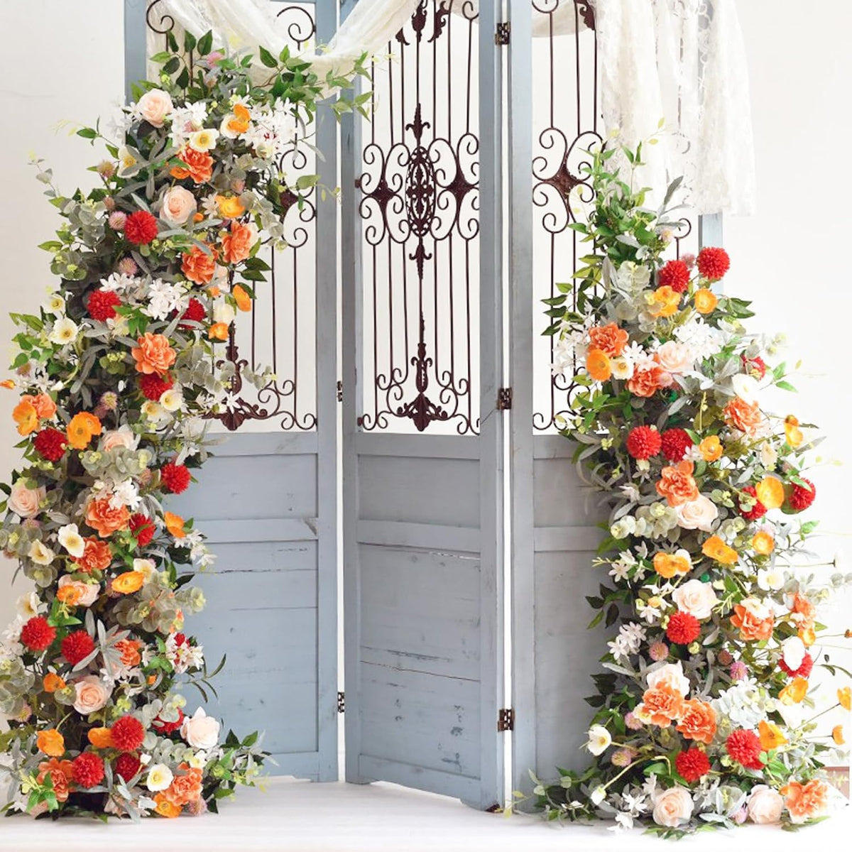 2pcs Large Wedding Arch with Base Flower Stand Arch Bracket Stand Backdrop Stand for Wedding Party