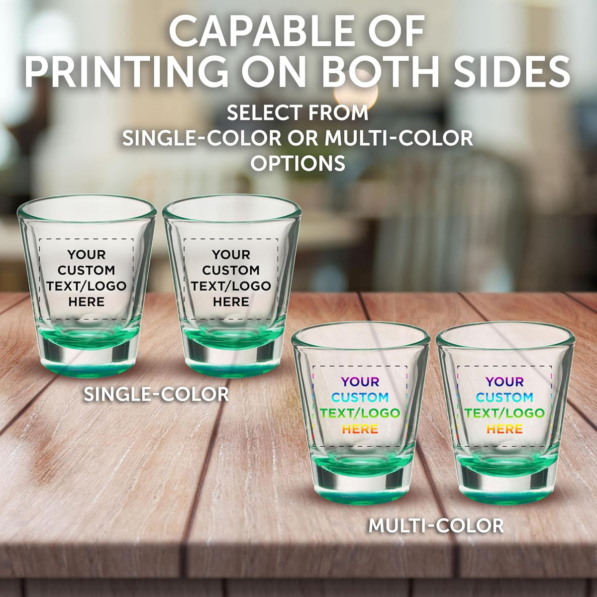 Custom Shot Glasses 1.75 oz. Set of 100, Personalized Bulk Pack - Great for Wedding Favors