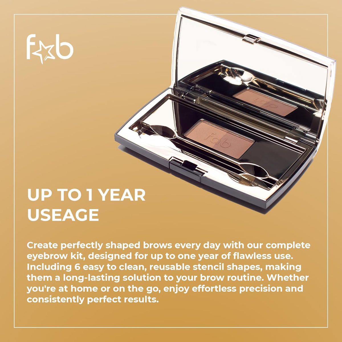 Duo Eyebrow Kit - Ultimate Brow Kit with Compact Powder Mirror and Waterproof Eye Makeup Contour