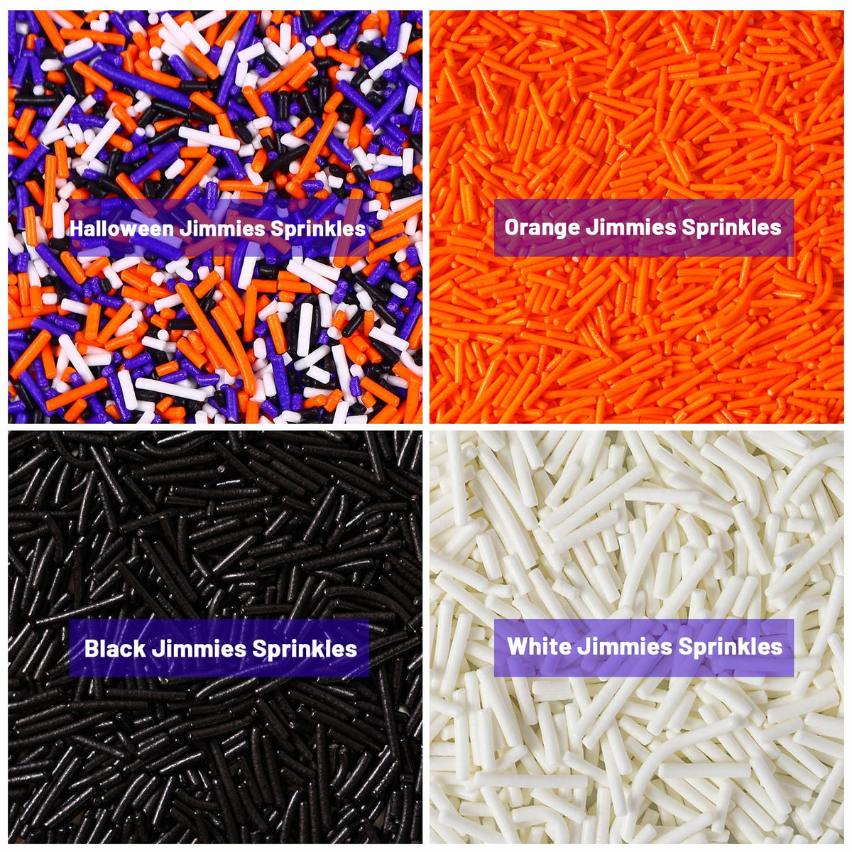 Edible Orange Sprinkles, Jimmies Sprinkle, Orange Sprinkles for Cupcakes, Cakes, Cookies, Macarons