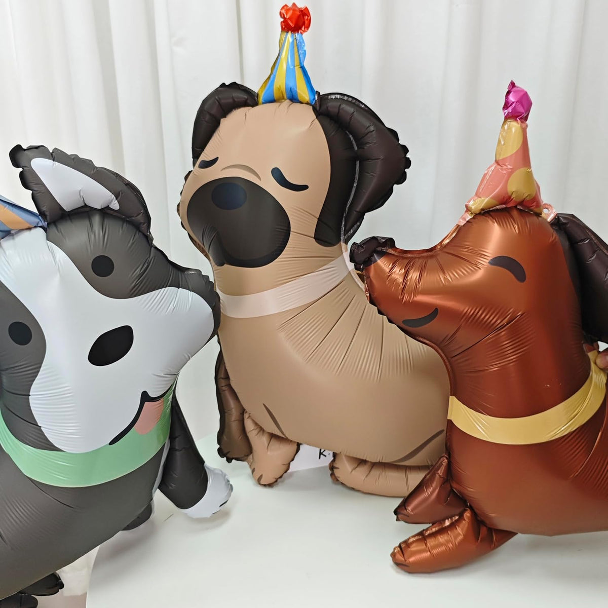 4PCS Animal Dog Birthday Balloons Cute Pet Puppy Mylar Foil Party Balloons Decoration For Kids Gift
